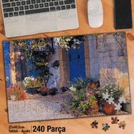 Asil Hobi Bodrum Sokağı-Ev-Çiçekler Yapboz-Ayak Destekli Çerçeveli 240 Parça Puzzle