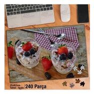 Asil Hobi Böğürtlen-Çilek-Krema-Tatlı-Yiyecek Yapboz-Ayak Destekli Çerçeveli 240 Parça Puzzle