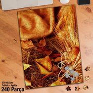 Asil Hobi Buğday-Sonbahar-Tarım-Başak Yapboz-Ayak Destekli Çerçeveli 240 Parça Puzzle