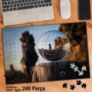 Asil Hobi Cam Küre-Taş Yapı-Tarihi-Objektif Yapboz-Ayak Destekli Çerçeveli 240 Parça Puzzle