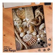 Asil Hobi Cam Şişeler-Kum-Deniz Kabuğu-Halat Yapboz-Ayak Destekli Çerçeveli 240 Parça Puzzle