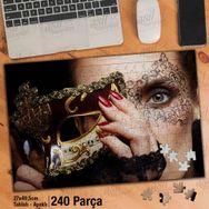 Asil Hobi Cazibeli Kadın-Maskeli Balo-Kostüm Yapboz-Ayak Destekli Çerçeveli 240 Parça Puzzle