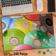 Asil Hobi Cd-Renkler-Müzik-Ses-Kayıt Yapboz-Ayak Destekli Çerçeveli 240 Parça Puzzle