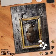 Asil Hobi Çerçeve-Geyik-Hayvan Yapboz-Ayak Destekli Çerçeveli 240 Parça Puzzle
