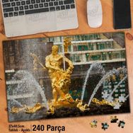 Asil Hobi Çeşme Anıtı-Rusya-Peterhof-Mimari Yapboz-Ayak Destekli Çerçeveli 240 Parça Puzzle