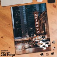Asil Hobi Chıcago-Şekir-Araba-Manzara Yapboz-Ayak Destekli Çerçeveli 240 Parça Puzzle
