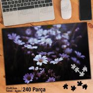 Asil Hobi Çiçek-Bulanık Yakın Çekim-Bitki Yapboz-Ayak Destekli Çerçeveli 240 Parça Puzzle