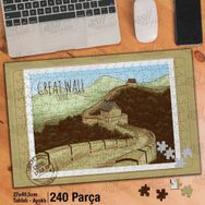 Asil Hobi Çin Seddi-Pekin-Şehir-Çizim Yapboz-Ayak Destekli Çerçeveli 240 Parça Puzzle