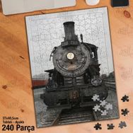 Asil Hobi Demiryolu-Lokomotif-Tren Yapboz-Ayak Destekli Çerçeveli 240 Parça Puzzle