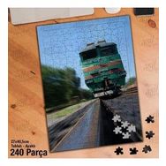 Asil Hobi Demiryolu-Tren-Ulaşım Yapboz-Ayak Destekli Çerçeveli 240 Parça Puzzle