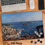 Asil Hobi Deniz-Ada-Mimari Yapı-Evler-Liman Yapboz-Ayak Destekli Çerçeveli 240 Parça Puzzle