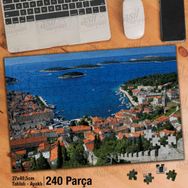 Asil Hobi Deniz-Ada-Mimari Yapı-Evler Yapboz-Ayak Destekli Çerçeveli 240 Parça Puzzle