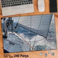 Asil Hobi Deniz-Dalgalar-Yelken-Tekne Yapboz-Ayak Destekli Çerçeveli 240 Parça Puzzle