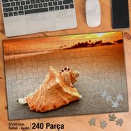 Asil Hobi Deniz Kabuğu-Sahil-Kumsal-Manzara Yapboz-Ayak Destekli Çerçeveli 240 Parça Puzzle