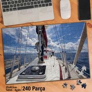 Asil Hobi Deniz-Yelken-Gemi-Gökyüzü-Kaptan Yapboz-Ayak Destekli Çerçeveli 240 Parça Puzzle