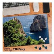 Asil Hobi Denizin Ortasında Kaya Parçası-Ağaçlar Yapboz-Ayak Destekli Çerçeveli 240 Parça Puzzle
