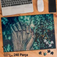Asil Hobi Dua Eden Eller-Heykel-Din-İnanç Yapboz-Ayak Destekli Çerçeveli 240 Parça Puzzle