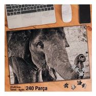 Asil Hobi Elephant-Fil-Büyük Hayvan-Portre Yapboz-Ayak Destekli Çerçeveli 240 Parça Puzzle