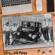Asil Hobi Eski Classsic Vintage Araba-İnsanlar Yapboz-Ayak Destekli Çerçeveli 240 Parça Puzzle