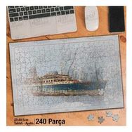 Asil Hobi Eskimiş Gemi-Buz-Kaya-Deniz-Sis Yapboz-Ayak Destekli Çerçeveli 240 Parça Puzzle