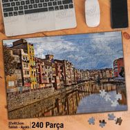 Asil Hobi Evler-Göl-Manzara Yapboz-Ayak Destekli Çerçeveli 240 Parça Puzzle