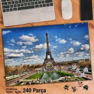 Asil Hobi Eyfel Kulesi-Paris-Manzara-Tarih Yapboz-Ayak Destekli Çerçeveli 240 Parça Puzzle