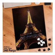 Asil Hobi Eyfel Kulesi-Tarihi-Gece-Manzara Yapboz-Ayak Destekli Çerçeveli 240 Parça Puzzle