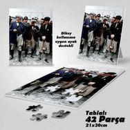 Asil Hobi Gazi Mustafa Kemal Atatürk-Keşif-Yapboz-Ayak Destekli Çerçeveli 42 Parça Puzzle