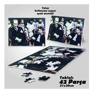 Asil Hobi Gazi Mustafa Kemal Atatürk Ve Küçük Çocuk Yapboz-Ayak Destekli Çerçeveli 42 Parça Puzzle