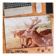 Asil Hobi Geyik Ailesi-Yabani Hayvan-Tabiat Yapboz-Ayak Destekli Çerçeveli 240 Parça Puzzle