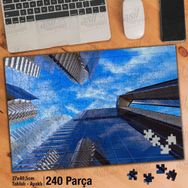 Asil Hobi Gökyüzü-Yüksek Binalar-Gökdelen Yapboz-Ayak Destekli Çerçeveli 240 Parça Puzzle
