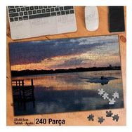 Asil Hobi Gün Batımı-Tekne Turu-Romantik Yapboz-Ayak Destekli Çerçeveli 240 Parça Puzzle
