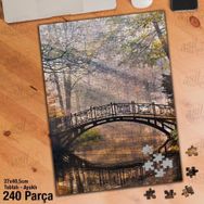 Asil Hobi Gün Işığı-Göl-Köprü-Ağaçlar-Doğa Yapboz-Ayak Destekli Çerçeveli 240 Parça Puzzle