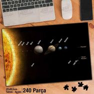Asil Hobi Güneş-Gezegenler-Bilim-Evren Yapboz-Ayak Destekli Çerçeveli 240 Parça Puzzle