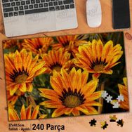 Asil Hobi Güzel Çiçekler-Sarı Hoş Kokulu Çiçekler Yapboz-Ayak Destekli Çerçeveli 240 Parça Puzzle