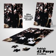 Asil Hobi Halk Ve Mustafa Kemal Atatürk-Yapboz-Ayak Destekli Çerçeveli 42 Parça Puzzle