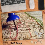 Asil Hobi Harita Üzerinde Raptiye-Çivi-Gezi Yapboz-Ayak Destekli Çerçeveli 240 Parça Puzzle