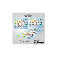 Asil Hobi Hayvanlar Alemi-İnek-At-Balina Yapboz-Ayak Destekli Çerçeveli 42 Parça Puzzle