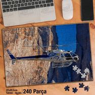 Asil Hobi Helikopter-Yükseklik-Kayalıklar Yapboz-Ayak Destekli Çerçeveli 240 Parça Puzzle