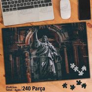 Asil Hobi Heykel-Kilise-Hz Isa-Hıristiyan Yapboz-Ayak Destekli Çerçeveli 240 Parça Puzzle