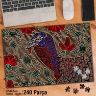Asil Hobi Hindi-Çiçekler-Vektör Yapboz-Ayak Destekli Çerçeveli 240 Parça Puzzle