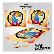 Asil Hobi Huysuz Cüce-7 Cüceler Yapboz-Ayak Destekli Çerçeveli 42 Parça Puzzle