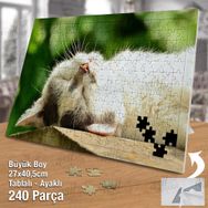 Asil Hobi Huzurlu Uyuyan Kedi-Evcil Hayvanlar-Doğa Yapboz-Ayak Destekli Çerçeveli 240 Parça Puzzle
