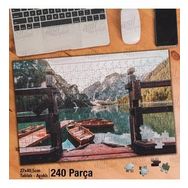 Asil Hobi İtalya-Lago Di Braies-Sandal-Kayık Yapboz-Ayak Destekli Çerçeveli 240 Parça Puzzle