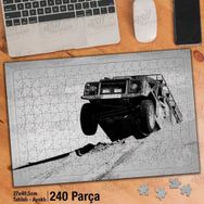 Asil Hobi Jip-Kum-Yarış-Macera Yapboz-Ayak Destekli Çerçeveli 240 Parça Puzzle
