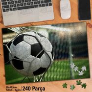 Asil Hobi Kale-Top-Ağ-Spor-Futbol Yapboz-Ayak Destekli Çerçeveli 240 Parça Puzzle