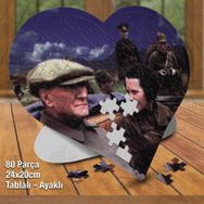 Asil Hobi Kalpli Mustafa Kemal Atatürk Ve Sabiha Gökçen Puzzle Fotoğraf Baskılı 80 Parça Puzzle