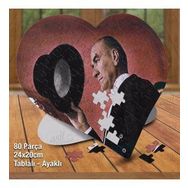 Asil Hobi Kalpli Şapka Çıkartan Mustafa Kemal Atatürk Puzzle Fotoğraf Baskılı 80 Parça Puzzle