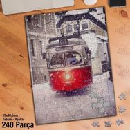 Asil Hobi Kar-Yol-Tramvay-Taşımacılık Yapboz-Ayak Destekli Çerçeveli 240 Parça Puzzle