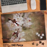 Asil Hobi Kiraz Çiçeği Ağacı-Doğa-Manzara Yapboz-Ayak Destekli Çerçeveli 240 Parça Puzzle
